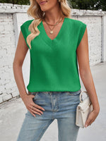 Casual V-Neck Knitted Sweater Vest