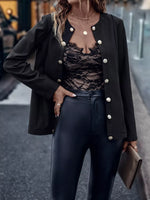 Solid Color Long Sleeve Outerwear
