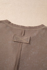 Button Detail Long Sleeve Top