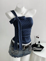 Polka Dot One-Shoulder Cami