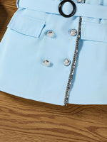Children's Double Breasted Belt Dress