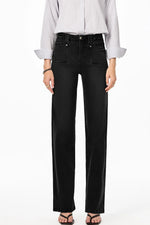 High-Waisted Wide-Leg Vintage Wash Jeans