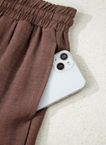 Casual Wide Leg Drawstring Pants