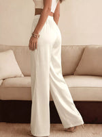 Lace Waist Wide Leg Pants