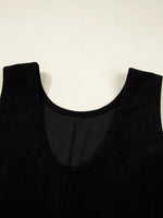 Corduroy Sleeveless Mini Dress with Patched Pockets