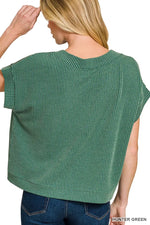 Zenana Raised Rib Cap Sleeve Top