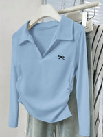 Johnny Collar Long Sleeve T-Shirt