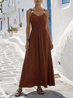V-Neck Sleeveless Maxi Dress