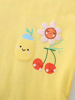 Children's Cartoon Fruit Tee and Shorts Set