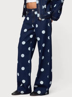 Polka Dot Wide Leg Jeans