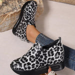 Leopard Platform Slip-Ons
