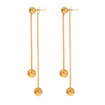 18K Gold-Plated Ball Drop Earrings