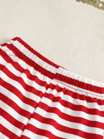 Children's Christmas Striped Pajama Set