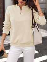 Textured Quarter-Zip Sweatshirt