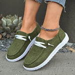 Round Toe Canvas Slip-Ons
