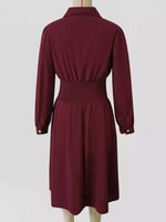 Johnny Collar Long Sleeve Dress