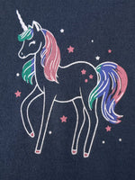 Children's Unicorn Graphic Ruffle Sleeve Tulle Dress