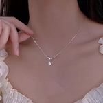 925 Sterling Silver Zircon Teardrop Necklace