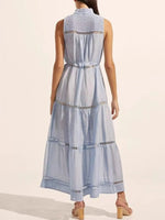 Hollow Out Sleeveless Midi Dress