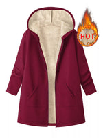 Fleece-Lined Zip Up Hooded Outerwear