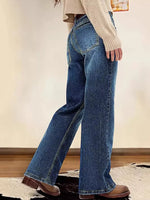 Vintage Wash Straight Leg Jeans