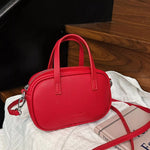 Heart-Adorned Leather Crossbody Bag