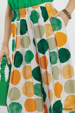 Umgee Dot Print Wide Leg Pants