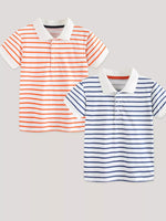 Children's Striped Short Sleeve Polo Shirt