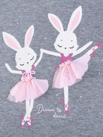 Children's Rabbit Sweatshirt Tulle Tutu Dress