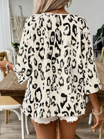 Leopard Print V-Neck Blouse