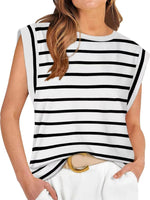 Striped Round Neck Tank