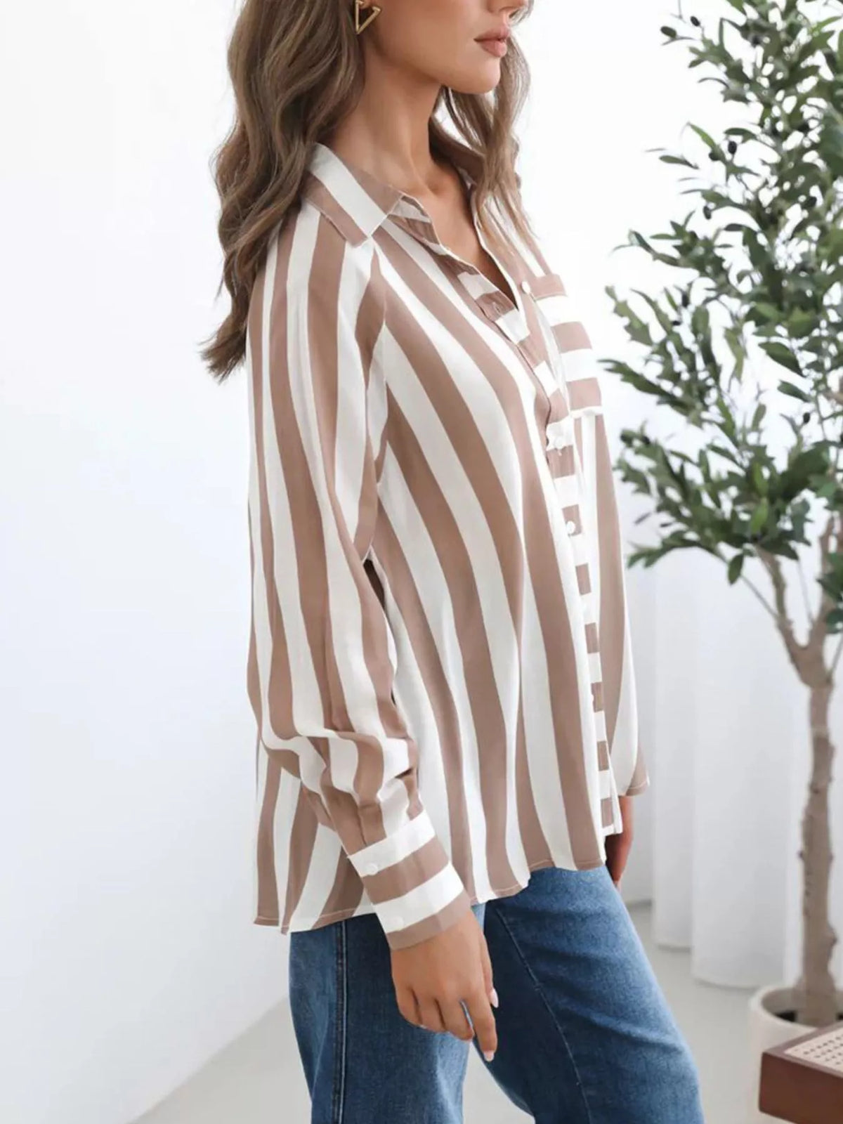 Striped Button-Down Shirt