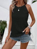 Openwork Grecian Neck Tank