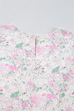 Printed Round Neck Long Sleeve Blouse