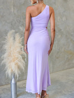 One-Shoulder Cutout Bodycon Maxi Dress