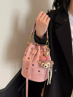 Drawstring Bucket Crossbody Bag