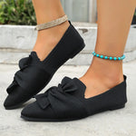 Bow Point Toe Flats Slip-Ons