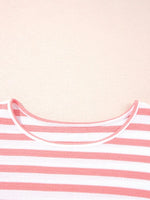 Striped Long Sleeve Ribbed Blouse