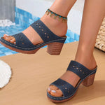 Open Toe Block Heel Sandals