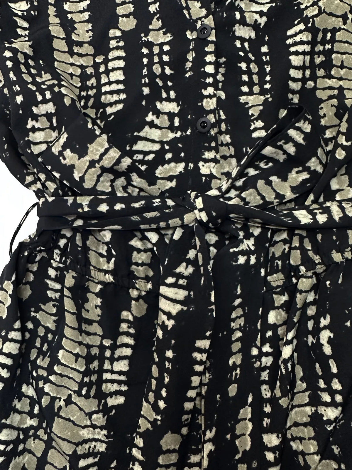Tie Dye Print Collar Neck Short Sleeve Romper