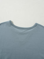 Solid Color Cap Sleeve Drop Waist T Shirt Dress