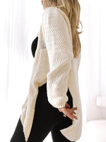 Oversized Knit Cardigan with Open Front Design