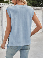 Casual V-Neck Knitted Sweater Vest