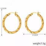18K Gold-Plated Hoop Earrings