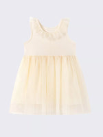 Children's Ruffled Collar Tulle Dress