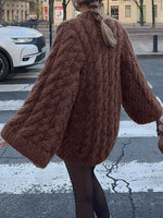 Cable Knit Round Neck Sweater