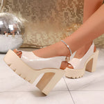 Open Toe Block Heels Sandals