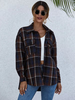 Plaid Button-Up Long Sleeve Shirt