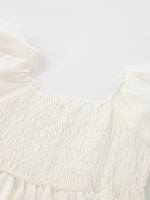 Children's Smocked Puff Sleeve Tiered Dress