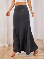 Flowy Maxi Skirt with Wide Waistband